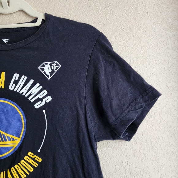 Golden State Warriors 2021-2022 NBA Champions Black Fanatics T-Shirt Size M - Picture 3 of 11